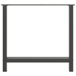 Nogi do stolika kawowego, antracyt, 2 szt., 80x(72-73) cm, stal
