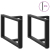 Nogi do stolika kawowego, 2 pcs., czarne, 70x25x(42-43)cm, stal