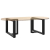Nogi do stolika kawowego, 2 pcs., czarne, 70x25x(42-43)cm, stal