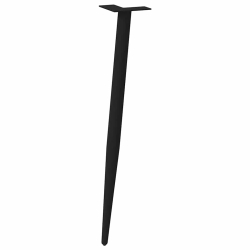 Nogi do stolika kawowego, 4 szt., czarne, 72-73 cm, stal