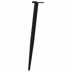 Nogi do stolika kawowego, 4 szt., czarne, 72-73 cm, stal