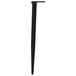 Nogi do stolika kawowego, 4 szt., czarne, 72-73 cm, stal