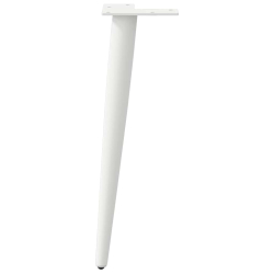 Nogi do stolika kawowego, 4 szt., białe, 30-31 cm, stal
