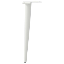 Nogi do stolika kawowego, 4 szt., białe, 30-31 cm, stal