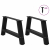 Nogi do stolika kawowego, 2 szt., czarne, 70x(30-31) cm, stal