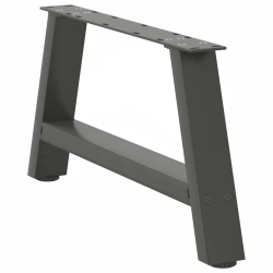 Nogi do stolika kawowego, 2 szt., antracyt, 70x(30-31) cm, stal