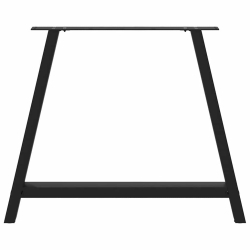 Nogi do stolika kawowego, 2 szt., czarne, 100x(72-73) cm, stal