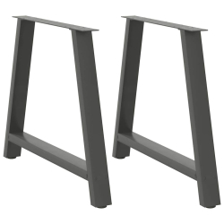 Nogi do stolika kawowego, 2 szt., antracyt, 100x(72-73)cm, stal