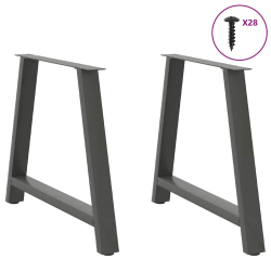 Nogi do stolika kawowego, 2 szt., antracyt, 100x(72-73)cm, stal