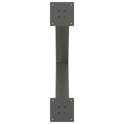 Nogi do stołu jadalnego, 2 szt., antracyt, 80x(72-73) cm, stal