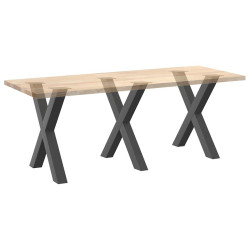 Nogi do stołu jadalnego, 3 pcs., antracyt, 80x(72-73) cm, stal