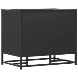 Ławka na buty Czarna 60x40x53,5 cm Drewno i metal