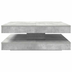 Stolik kawowy obrotowy 360 stopni Betonowy szary 90x90x34,5 cm