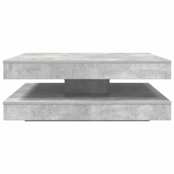 Stolik kawowy obrotowy 360 stopni Betonowy szary 90x90x34,5 cm