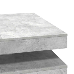 Stolik kawowy obrotowy 360 stopni Betonowy szary 90x90x34,5 cm