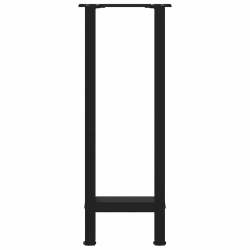 Nogi do stolika kawowego, czarne, 2 szt., 38x(72-73) cm, stal