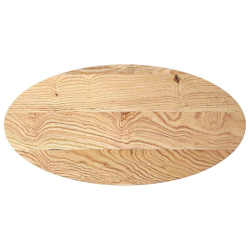 Blat do stołu, 100x50x4 cm, lite drewno dębowe, owalny