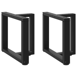 Nogi do stolika kawowego, 2 pcs., czarne, 50x25x(42-43)cm, stal