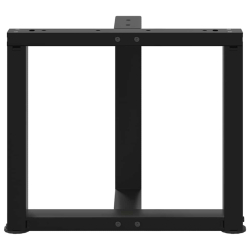 Nogi do stolika kawowego, 2 pcs., czarne, 50x25x(42-43)cm, stal