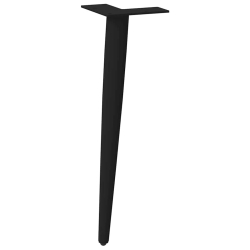 Nogi do stolika kawowego, 4 szt., czarne, 30-31 cm, stal