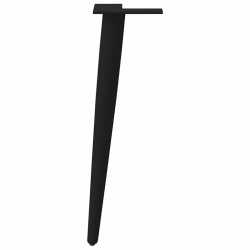 Nogi do stolika kawowego, 4 szt., czarne, 30-31 cm, stal