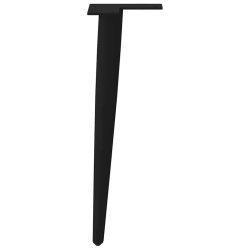 Nogi do stolika kawowego, 4 szt., czarne, 30-31 cm, stal