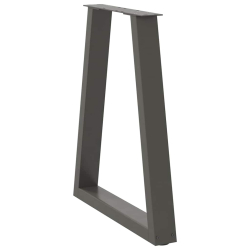 Nogi do stolika kawowego, 2 szt., antracyt, 50x(72-73) cm, stal