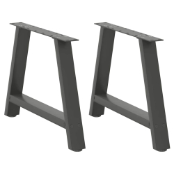 Nogi do stolika kawowego, 2 szt., antracyt, 60x(42-43) cm, stal