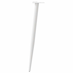 Nogi do stolika kawowego, 4 szt., biale, 72-73 cm, stal