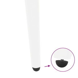 Nogi do stolika kawowego, 4 szt., biale, 72-73 cm, stal