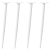 Nogi do stolika kawowego, 4 szt., biale, 72-73 cm, stal