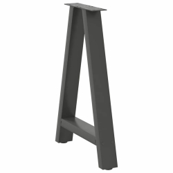Nogi do stolika kawowego, 2 szt., antracyt, 50x(72-73) cm, stal