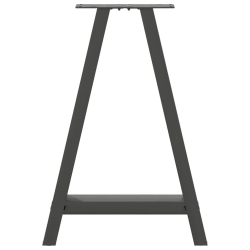 Nogi do stolika kawowego, 2 szt., antracyt, 50x(72-73) cm, stal
