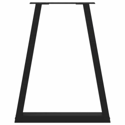 Nogi do stolika kawowego, 2 szt., czarne, 50x(72-73) cm, stal