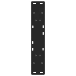 Nogi do stolika kawowego, 2 szt., czarne, 50x(72-73) cm, stal
