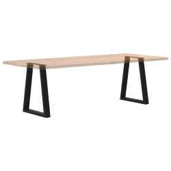 Nogi do stolika kawowego, 2 szt., czarne, 50x(72-73) cm, stal