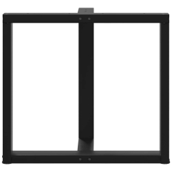 Nogi do stołu jadalnego, 2 pcs., czarne, 70x35x(72-73) cm, stal