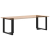 Nogi do stołu jadalnego, 2 pcs., czarne, 70x35x(72-73) cm, stal