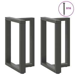 Nogi do stołu jadalnego, 2 pcs., antracyt, 60x35x(72-73) cm