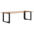 Nogi do stołu jadalnego, 2 pcs., czarne, 100x35x(72-73)cm, stal