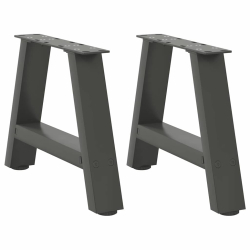 Nogi do stolika kawowego, 2 szt., antracyt, 30x(30-31) cm, stal