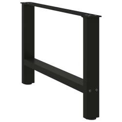 Nogi do stolika kawowego, czarne, 2 szt., 70x(42-43) cm, stal