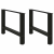 Nogi do stolika kawowego, czarne, 2 szt., 70x(42-43) cm, stal