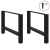 Nogi do stolika kawowego, czarne, 2 szt., 70x(42-43) cm, stal