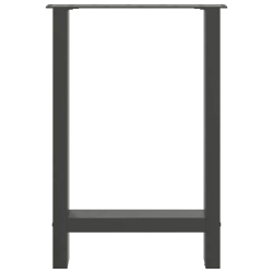 Nogi do stolika kawowego, antracyt, 2 szt., 60x(72-73) cm, stal