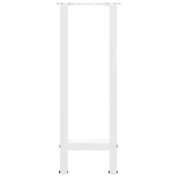 Nogi do stolika kawowego, białe, 2 szt., 38x(72-73) cm, stal