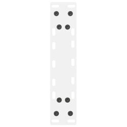 Nogi do stolika kawowego, białe, 2 szt., 38x(72-73) cm, stal