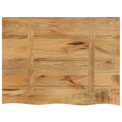 Blat stołu, 70x60x2,5cm, naturalna krawędź, surowe drewno mango