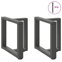 Nogi do stolika kawowego, 2 pcs., antracyt, 50x25x(42-43) cm
