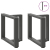 Nogi do stolika kawowego, 2 pcs., antracyt, 50x25x(42-43) cm